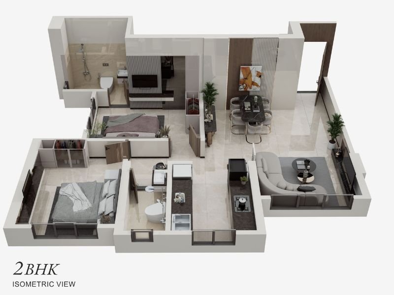 2BHK Floor Plan